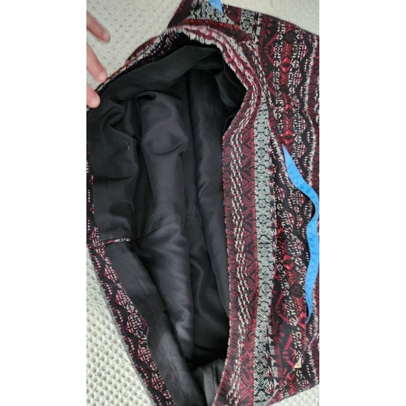 j jill Women Skirt Sz L Red Black Geometric Print Lined Pencil Textured NWT - Picture 9 of 11